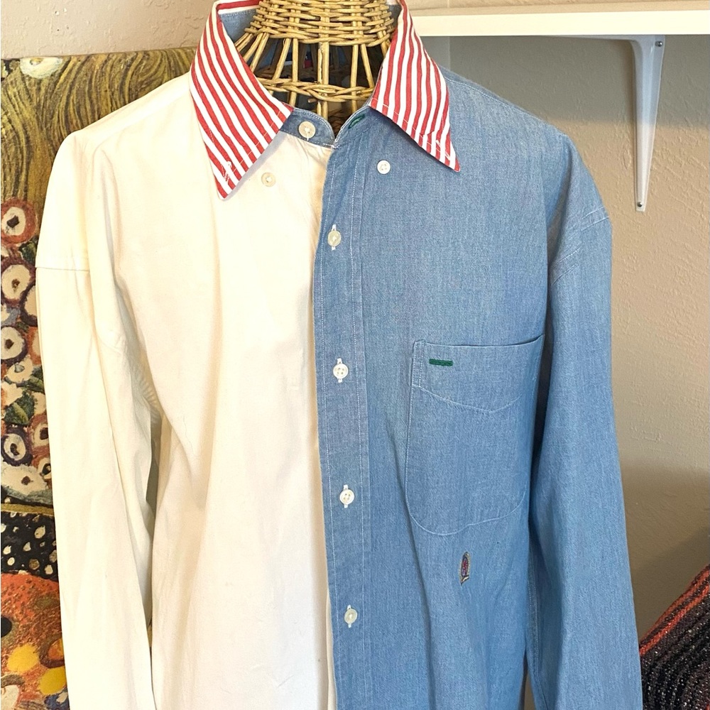 Two tone Tommy Hilfiger button up.